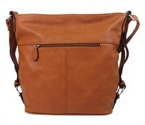 Malá béžová crossbody kabelka s pruhy H0439