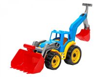 Traktor kovový růžový set s vlečkou 25cm na baterie Světlo Zvuk