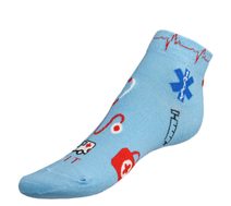 Ponožky nízké Zdravotnictví - 39-42 modrá,červená