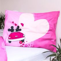 Povlečení Mickey a Minnie Love micro Polyester - mikrovlákno, 140/200, 70/90 cm