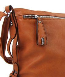 Malá béžová crossbody kabelka s pruhy H0439