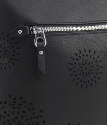 Kožená malá dámská crossbody kabelka tmavě hnědá