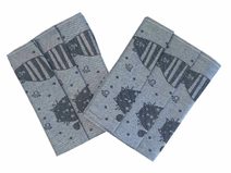 Utěrky bavlna Béžové a černé listy 45x70 cm 3 ks