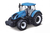 Traktor kovový růžový set s vlečkou 25cm na baterie Světlo Zvuk