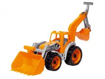 Traktor kovový růžový set s vlečkou 25cm na baterie Světlo Zvuk