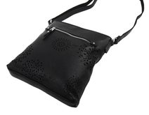 TESSRA Velká tmavě šedá crossbody dámská kabelka D5580