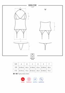 Sexy korzet Amallie corset XXL - Obsessive