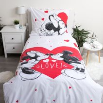 Povlečení Mickey a Minnie Love micro Polyester - mikrovlákno, 140/200, 70/90 cm