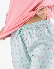 Dlouhé dámské pyžamo Lazy vibes