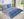 Francouzské prodloužené bavlněné povlečení DELUX 240x220, 70x90cm CAMPUS modrý