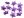 Plastové korálky květ / sukýnka Ø25-29 mm 20 kusů (14 (61) - 29 mm fialová purpura)