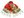 Šátek / šála s třásněmi malované květy 70x175 cm (1 červená)