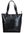 Velká černá kožená dámská kabelka přes rameno L Artigiano