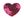 Nažehlovačka srdce s flitry 5 cm (10 růžová)