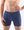 GINA pánské boxerky s delší nohavičkou delší nohavička (lékořice broskvová - 50/52)
