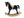 Dekorace houpací koník (3 černá zlatá)