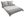 Povlečení bavlna na dvoudeku - 1x 220x200, 2ks 70x90 cm (220 cm šířka x 200 cm délka) louka šedá