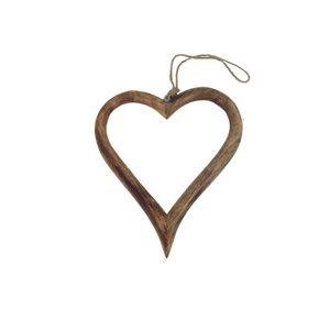Srdce mango závěsné O0339/1 - 13 × 15 x 2 cm
