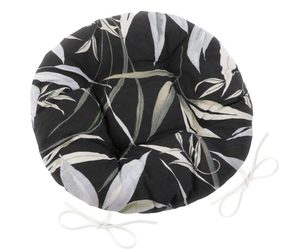 Sedák EMA kulatý prošívaný Černá,Šedá 62/521 průměr 40 cm