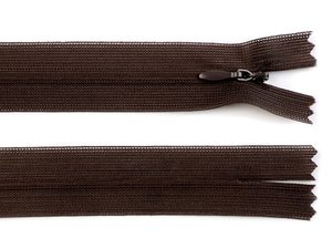Spirálový zip skrytý šíře 3 mm délka 55 cm dederon