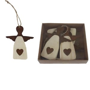 Dekorace anděl k zavěšení, 4 ks K4844 - 8.5X1.2CM H10-19CM 4PCS/BOX:12X11X2.8CM