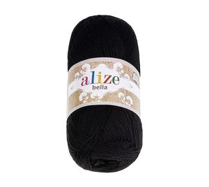 Příze BELLA Černá 60 100g / 360 m