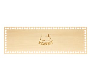Dno - víko překližkové Natur obdélník s králíčkem 30x10 cm / otvory 6 mm