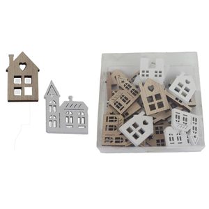 Vánoční kostelík, 24 ks D6421 - 2,4 - 3 x 0,4 x 3,2 - 3,4 cm