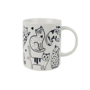 Porcelánový hrnek kočky X8698 - 360ml; 345 g; D80xH95xBD78mm