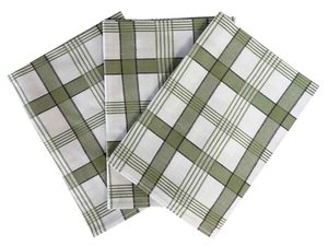 Utěrka Extra savá Káro khaki 50x70 cm 3 ks