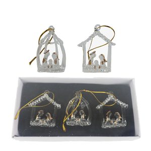 Betlém k zavěšení, 3 ks S0465 - 3,5 x 0,7 - 1,5 x 5 - 5,3 cm