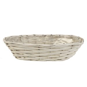 Květináč ovál bílý P0990/5 - 60 x 19 x 14 cm