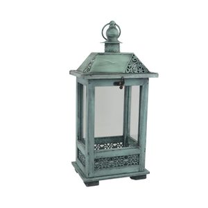 Dřevěná lucerna 28 cm D6492