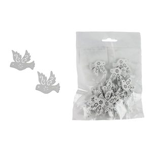 Dekorace ptáček, 25 ks D6617 - 3 x 3,3 x 0,3 cm