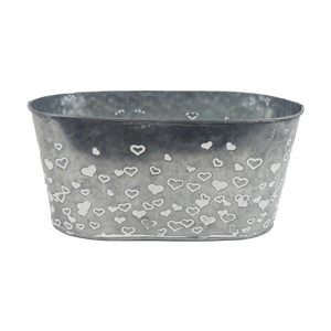 Květináč plechový ovál K4275/2 - 23,5 x 13 x 10,5 cm