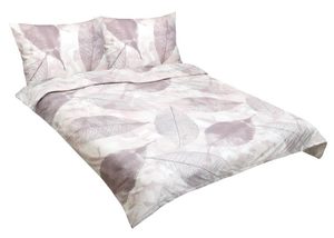 Povlečení bavlna 200x220, 2ks 70x90 cm béžový list