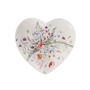 Talíř porcelánový dezertní MÁK srdce 17,5x17 cm O0558 - 17,5x17x2cm