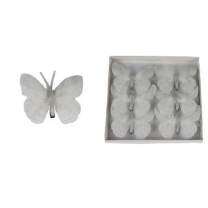 Dekorační motýl, 6ks X4971 - 7,8 x 6,5 x 1,2 cm