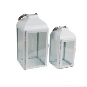 Sada 2 ks lucerna kovová K3671 / S2 - výška 19,5 cm, 25,5 cm