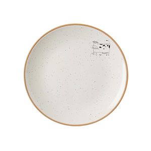 Talíř keramický dezertní STATEK kráva O0541 - pr.19,5cm,v.2,5cm