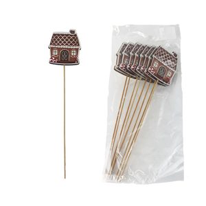 Zápich domeček, 8 ks D7599 - 7 cm
