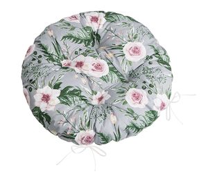Sedák Adéla prošívaný kulatý Růžová,Šedá,Zelená 62/245 průměr 40 cm