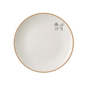 Talíř keramický dezertní STATEK pes O0538 - pr.19,5cm,v.2,5cm