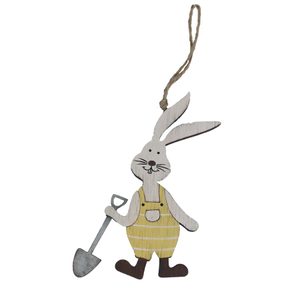 Velikonoční DEKORACE zajíc k zavěšení D6697 - 13,5 cm