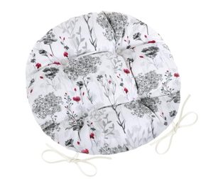 Sedák DITA kulatý prošívaný Šedá,Červená,Bílá 62/405 průměr 40 cm