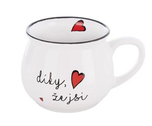 Hrnek keramický Díky, že jsi O0637 - pr.9,5cm,v.7,5cm,o.300ml