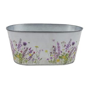 Květináč plechový ovál K4280/2 - 23,5 x 13 x 10,5 cm