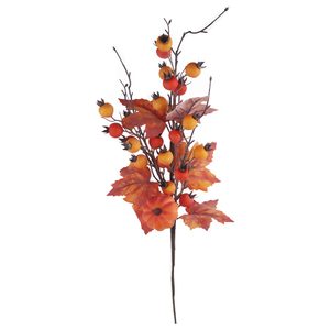 Dekorační větev s dýní P2086 - 63 cm