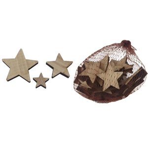 Dekorační hvězda, 24 ks D6398-20 - 2,5 - 6 x 2,5 - 6 x 0,7 cm