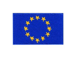 Vlajka EU vyšívaná zažehlovací 3,5 cm